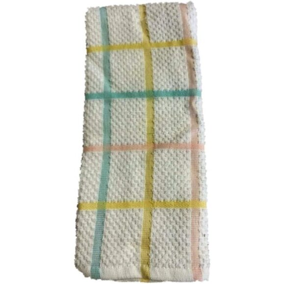 2-Pack Cotton Kitchen Towels With Embroidered Design & Textured Waffle Weave - Picture 2 of 2